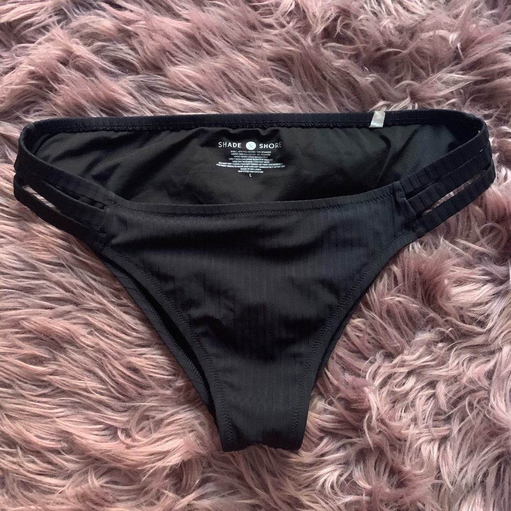 SHADE & SHORE 🌊 ribbed black bikini bottoms
